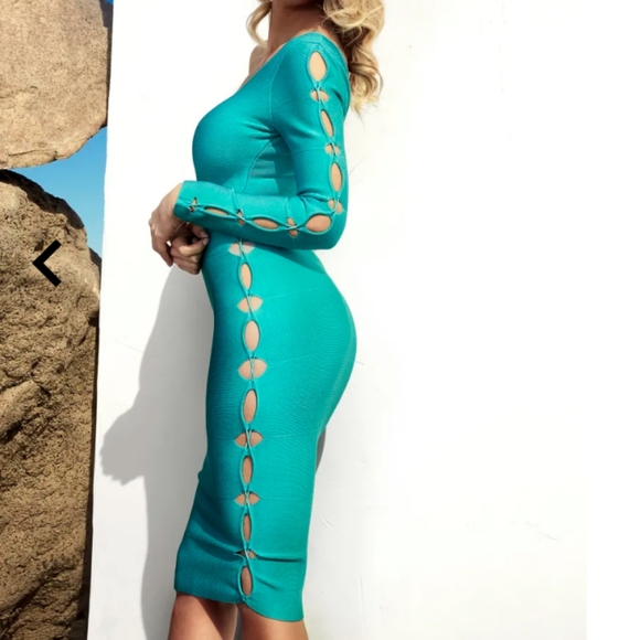 Bandage dress Marciano emerald - Picture 2 of 5